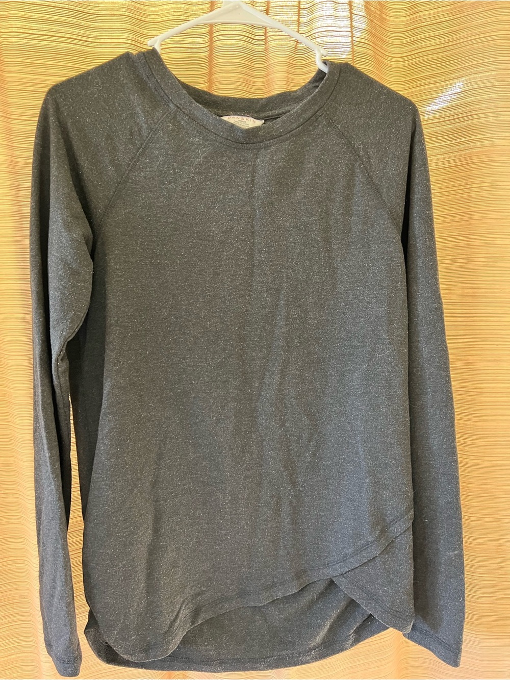 Danskin Heathered Charcoal Long-Sleeve Pullover